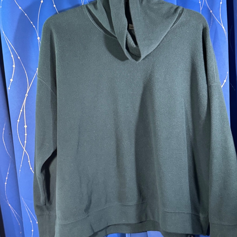 Old Navy Active Womens Fleece Cowl Neck Pullover Sweatshirt XXL Teal